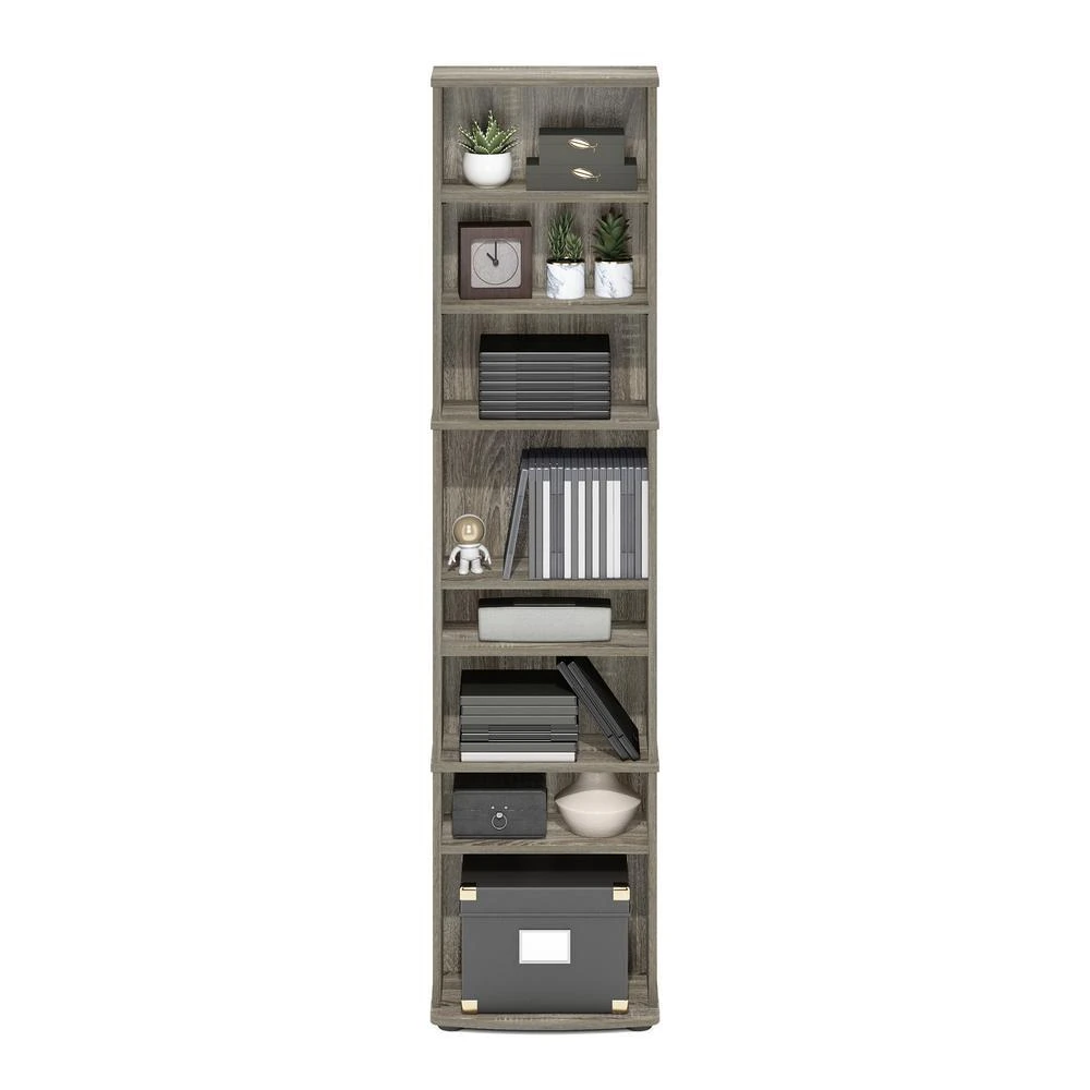 Furinno JAYA Space Saving Multimedia Storage Tower, French Oak 5
