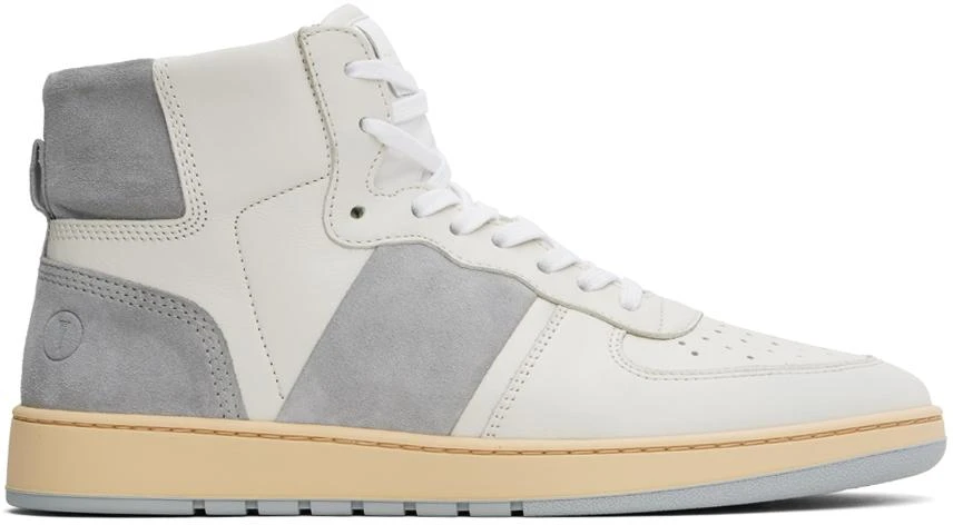 COLLEGIUM Off-White & Gray Pillar Destroyer High Sneakers 1