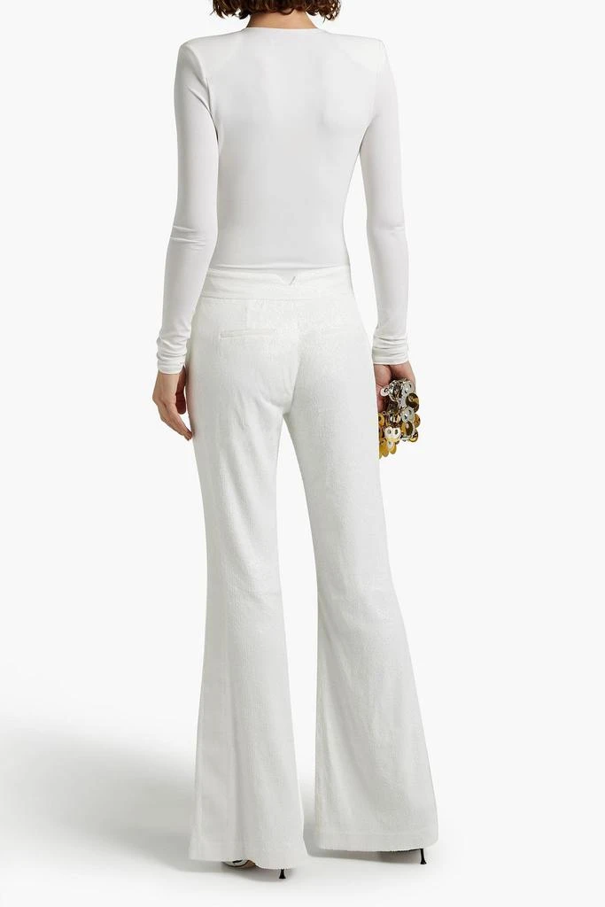 Rachel Zoe Faille-paneled sequined woven wide-leg pants 3
