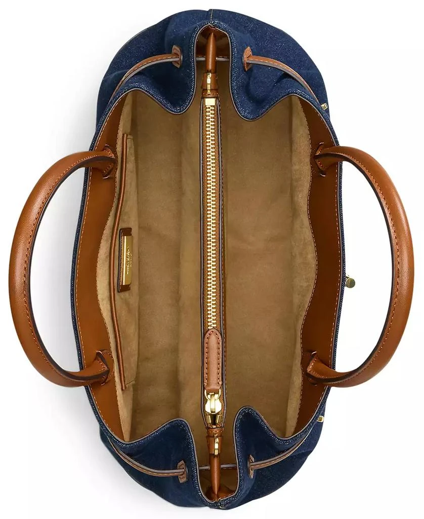 Ralph Lauren Large Blaike Denim Satchel Bag 6