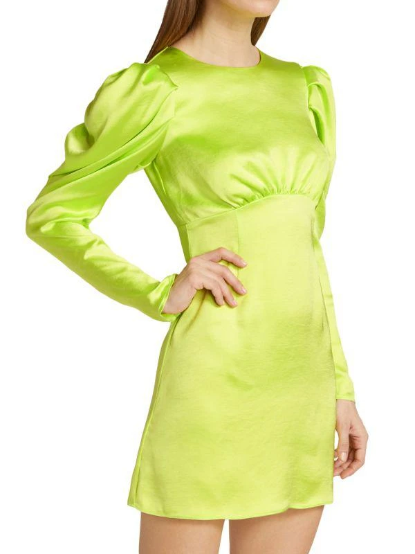 Andamane Hope Satin Puff-Sleeve Minidress 3