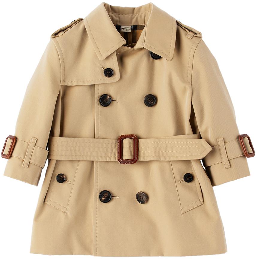 Burberry Baby Beige Gabardine Trench Coat