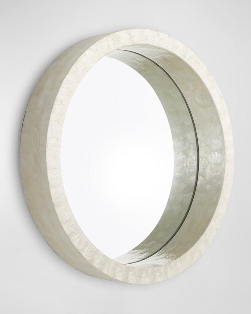Cyan Design 24" Round Capiz Mirror Designed By J. Kent Martin