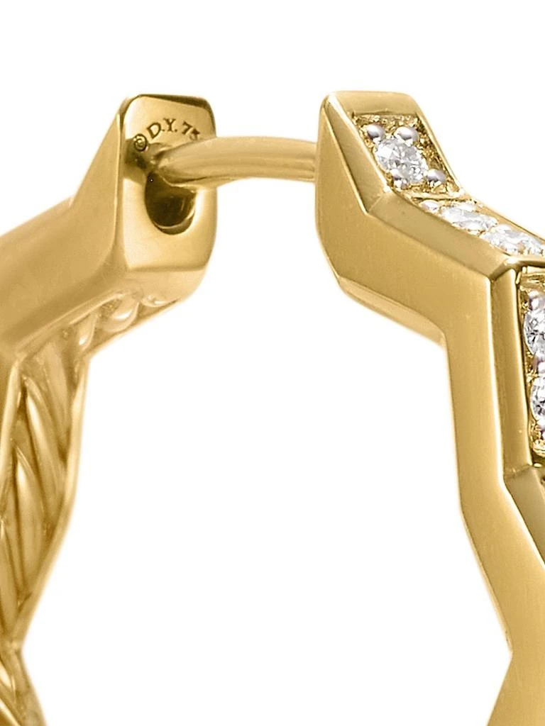 David Yurman Zig Zag Stax™ Hoop Earrings in 18K Yellow Gold with Diamonds, 22.8MM 5