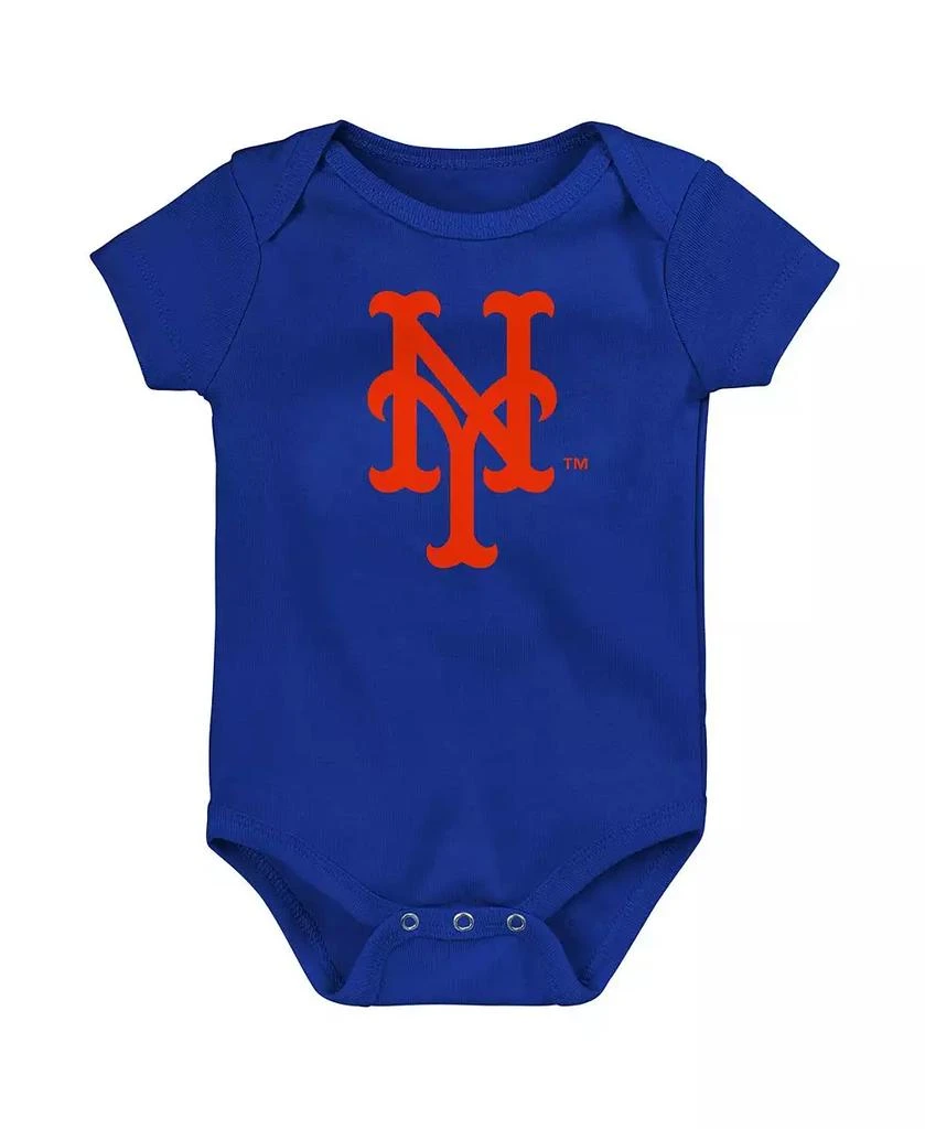 Outerstuff Baby Boys and Girls Blue New York Mets Slide Home Bodysuit, Set of 3 4