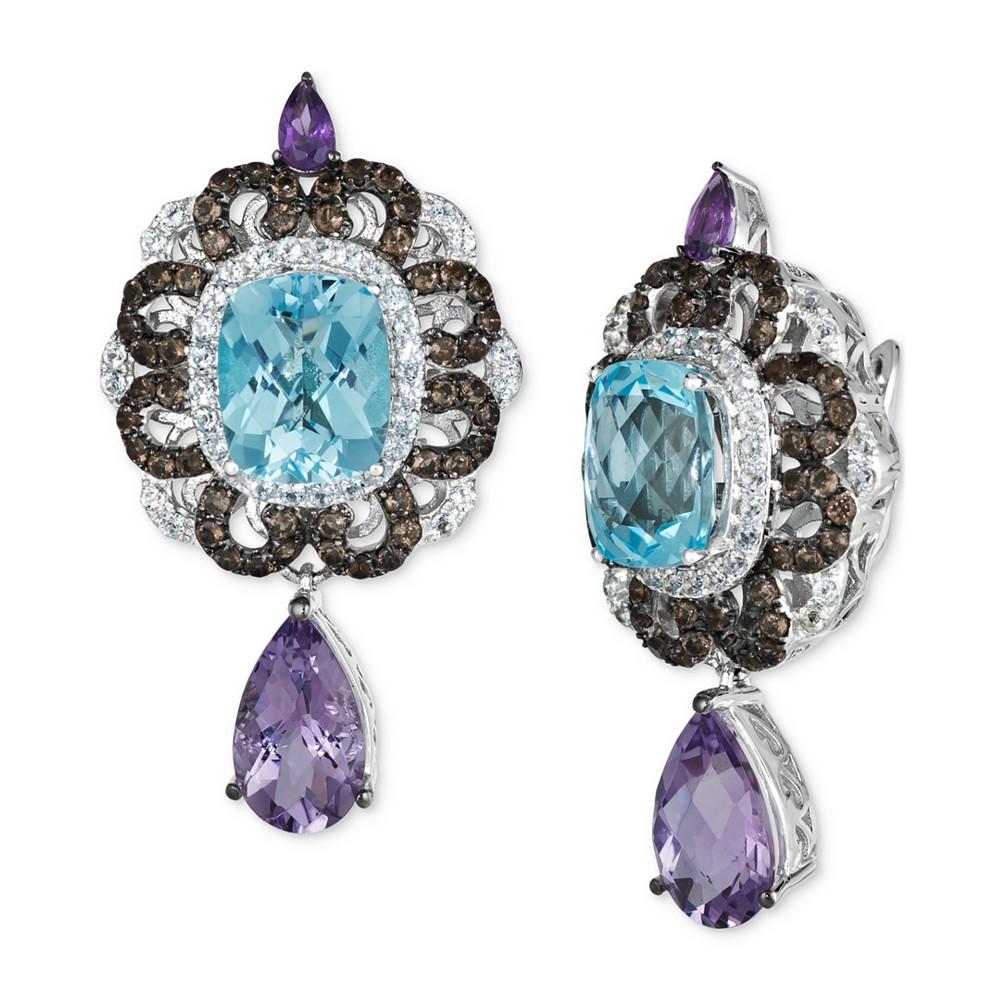 Le Vian Multi-Gemstone Halo Cluster Drop Earrings (16-3/4 ct. t.w.) in 14k White Gold
