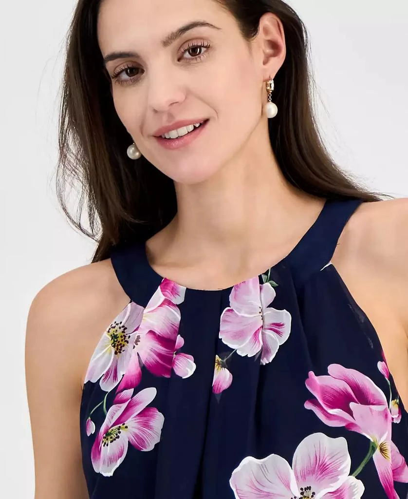 Robbie Bee Petite Printed Chiffon Halter Maxi Dress 4