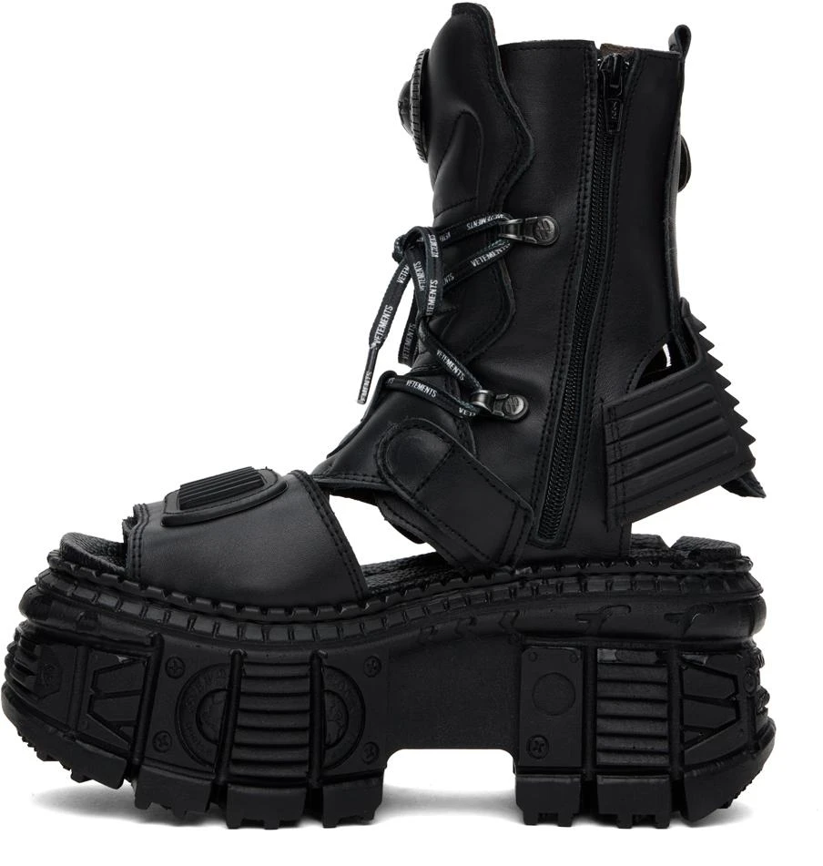 Vetements Black New Rock Edition Leather Boots 3