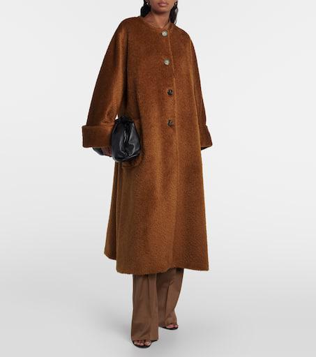 Shop Hudson oversized alpaca and wool coat on Sale at