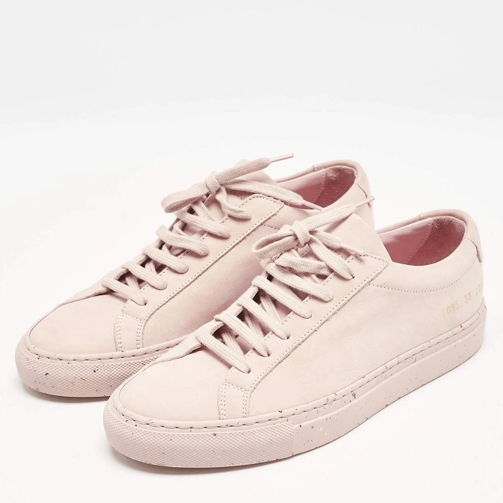 Common Projects Common Projects Blush Pink Nubuck Leather Achilles Low Top Sneakers Size 37 2