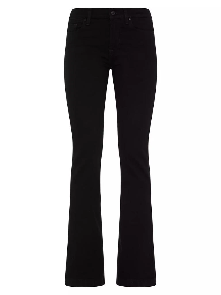 7 For All Mankind Ali Low-Rise Stretch Back-Zip Flare Jeans 1