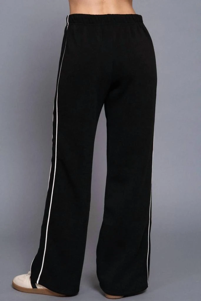 Active Basic Women
s Side Line Stripe Sweatpant In Black 3