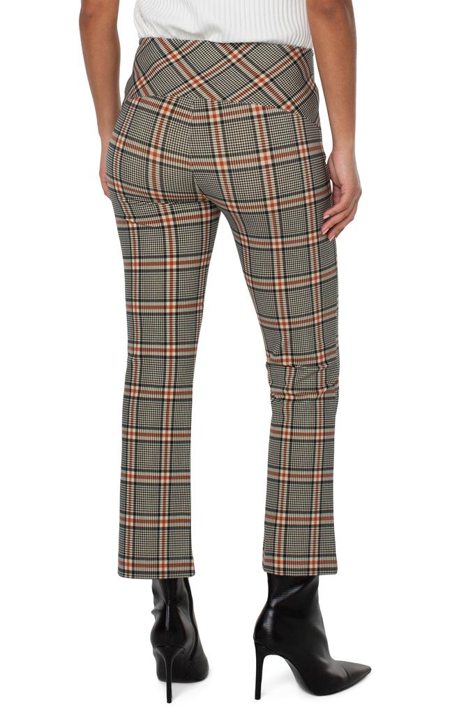 Liverpool Los Angeles Stella Tartan Plaid Pull-On Kick Flare Pants