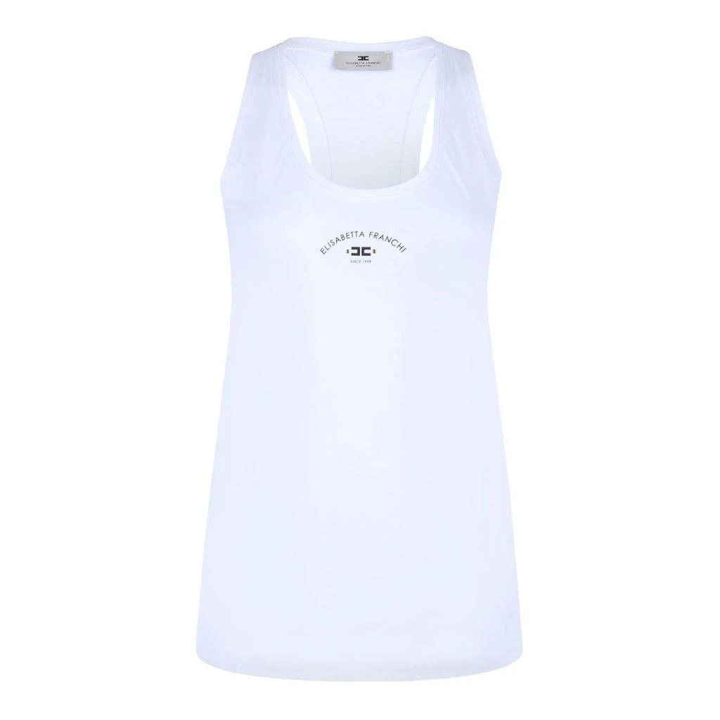 ELISABETTA FRANCHI Logo Printed Jersey Tank Top 3