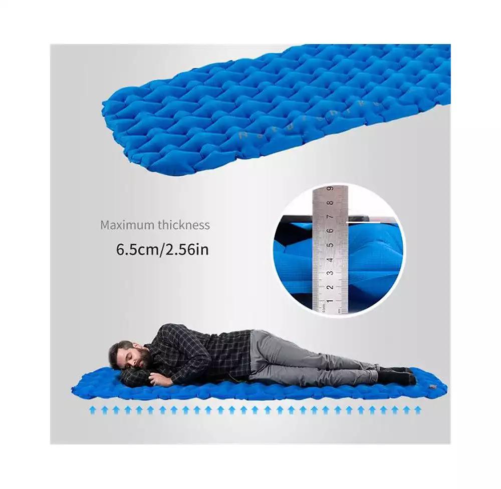 Naturehike Inflatable Camping Sleeping Pad, Ultralight Durable 2.55" Thickness Camping Mattress, Compact Air Mat for Hiking, Traveling, Backpacking&Outdoor
