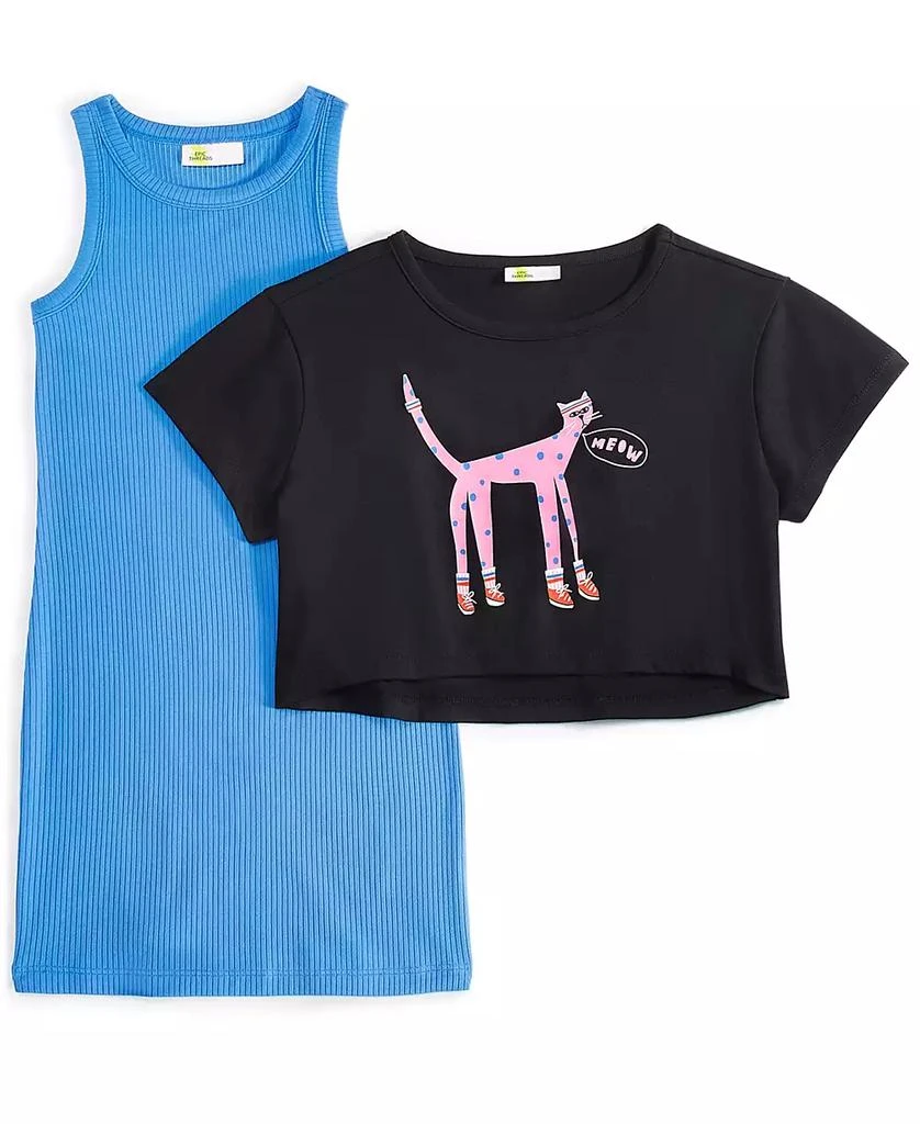 Epic Threads Girls Meow Top & Ribbed Dress, 2 Piece Set, Created for Macy's 5