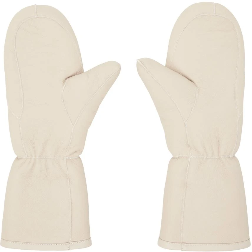 Yves Salomon Beige Merinillo Mittens 2
