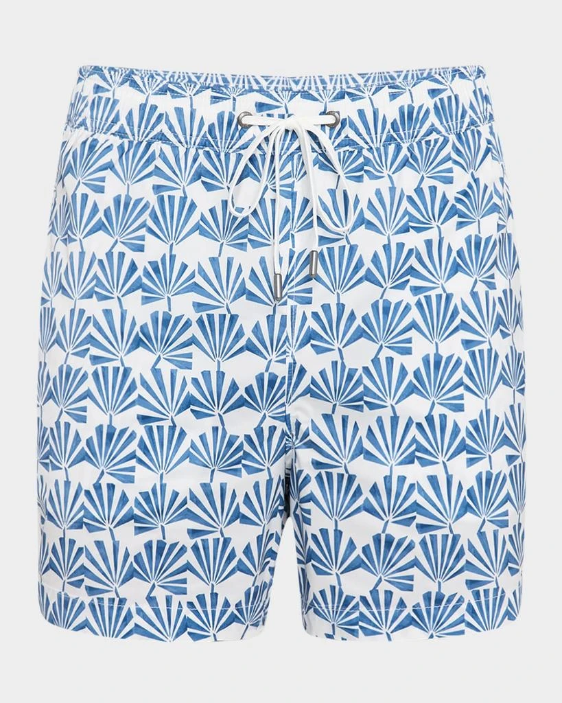 Onia Men's Charles Palm-Print Swim Trunks, 5" Inseam 1