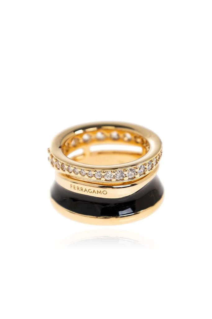 Salvatore Ferragamo Ferragamo Band Embellished Ring 3