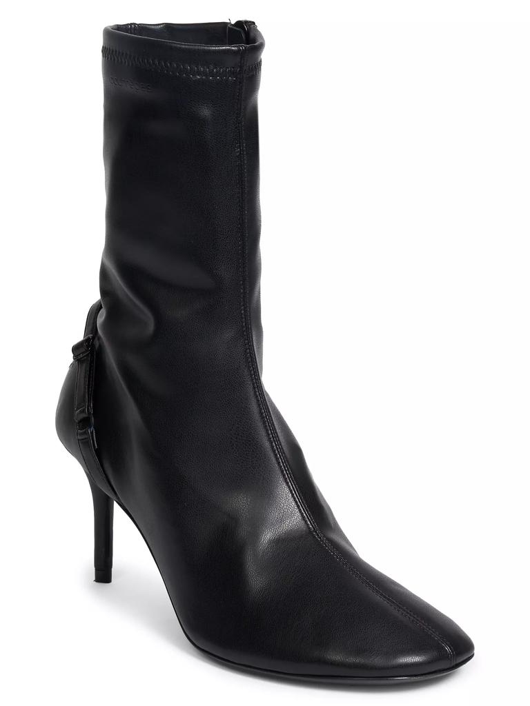 courreges 424 Oblique-Strap Ankle Boots