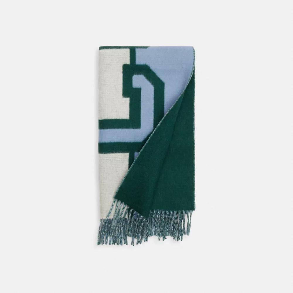 COACH® Reversible Colorblock Varsity Print Oversized Muffler