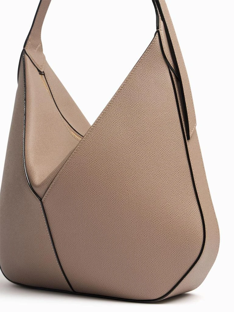 VALEXTRA Small Vivi Leather Hobo Bag 3
