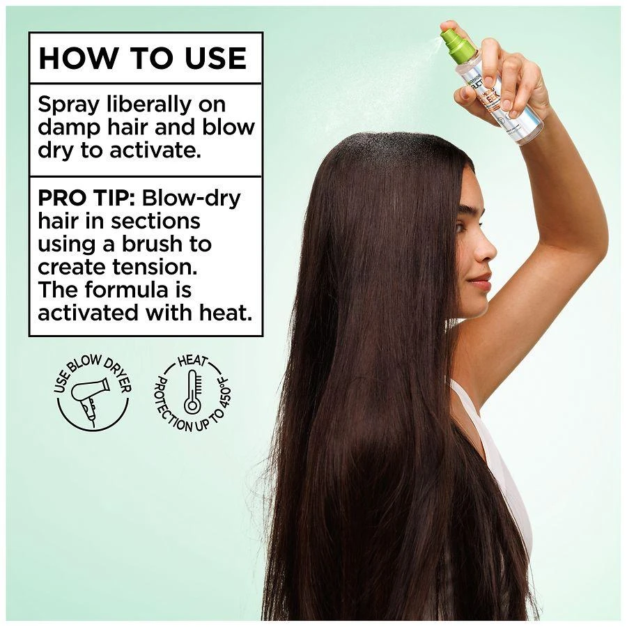 Garnier Fructis Diamond Sleek Shine-Coat Smoothing Spray for a Frizz-Free Polished Shine 5