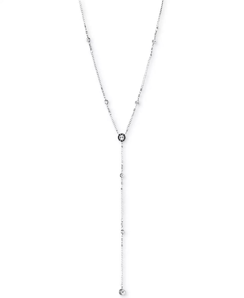 DKNY Logo Crystal Station Y-Necklace