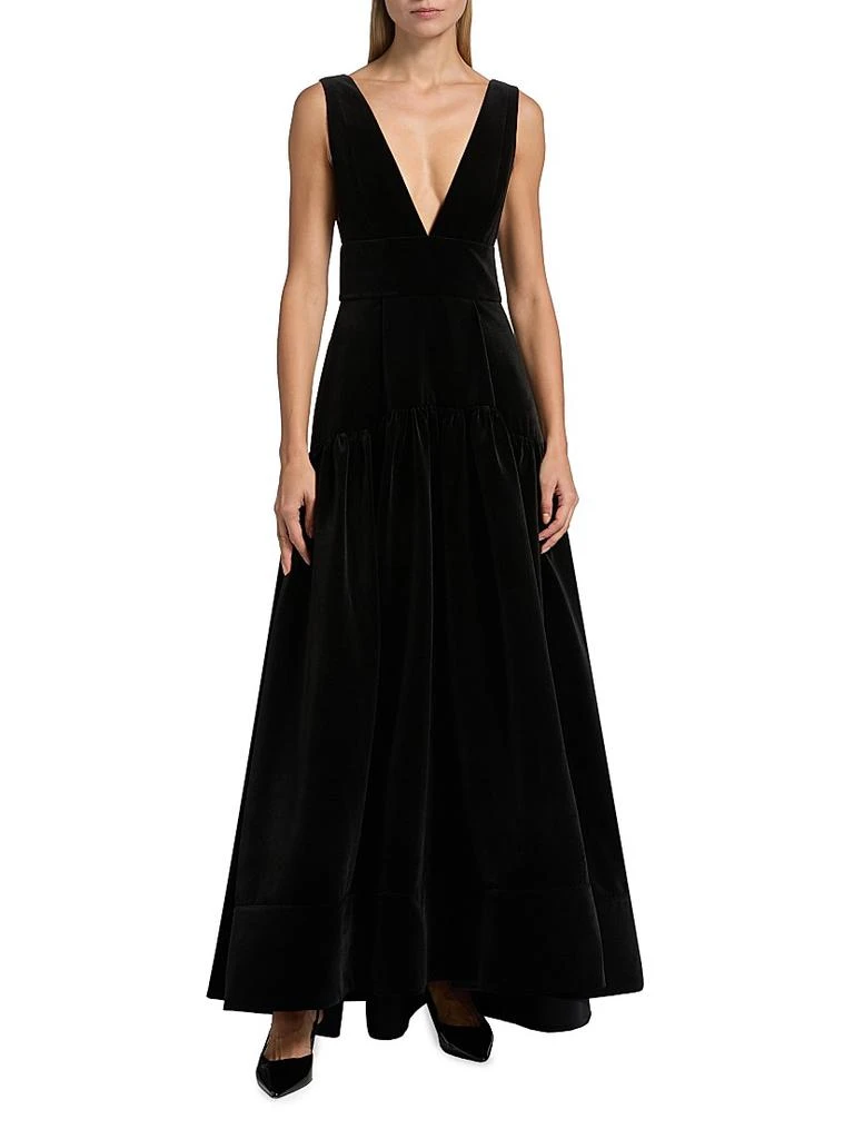 bandeau halter maxi dress Nobu Burgundy Bandeau Maxi Dress With Halter-Collar – Club L London
