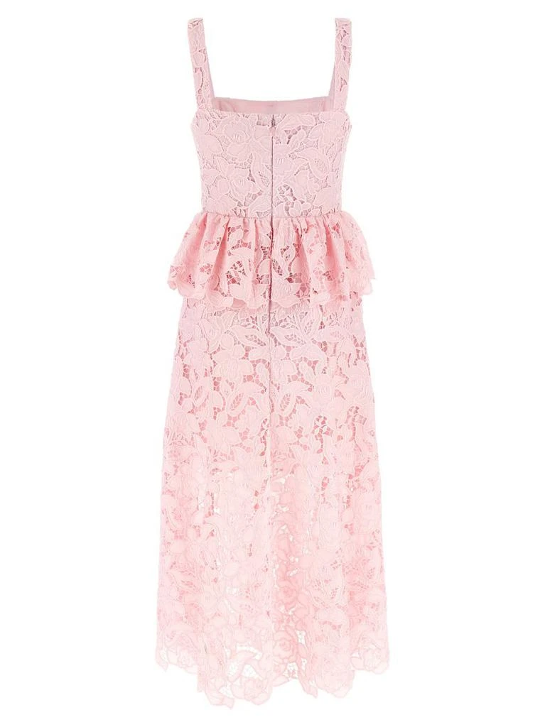 chinese dress ladies Chi Chi London -Peplum Floral Embroidered Lace Bodycon Dress - Pink