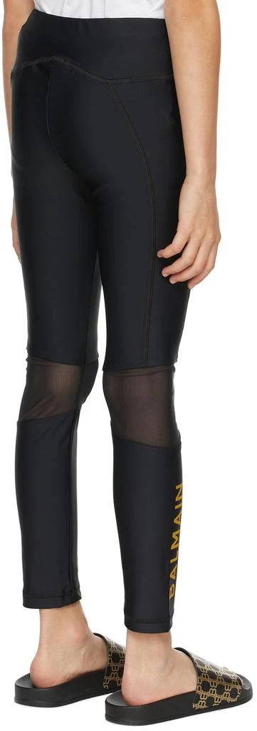 Balmain Kids Black Logo Leggings 4