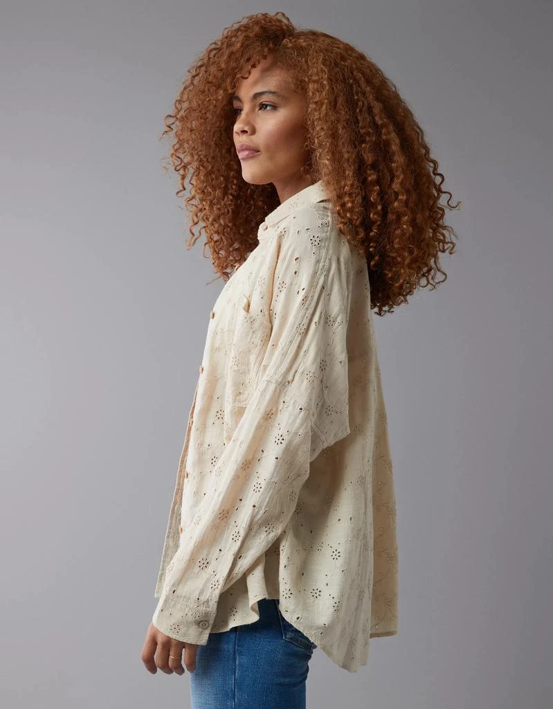 AE AE Go Big Oversized Eyelet Embroidered Shirt 5