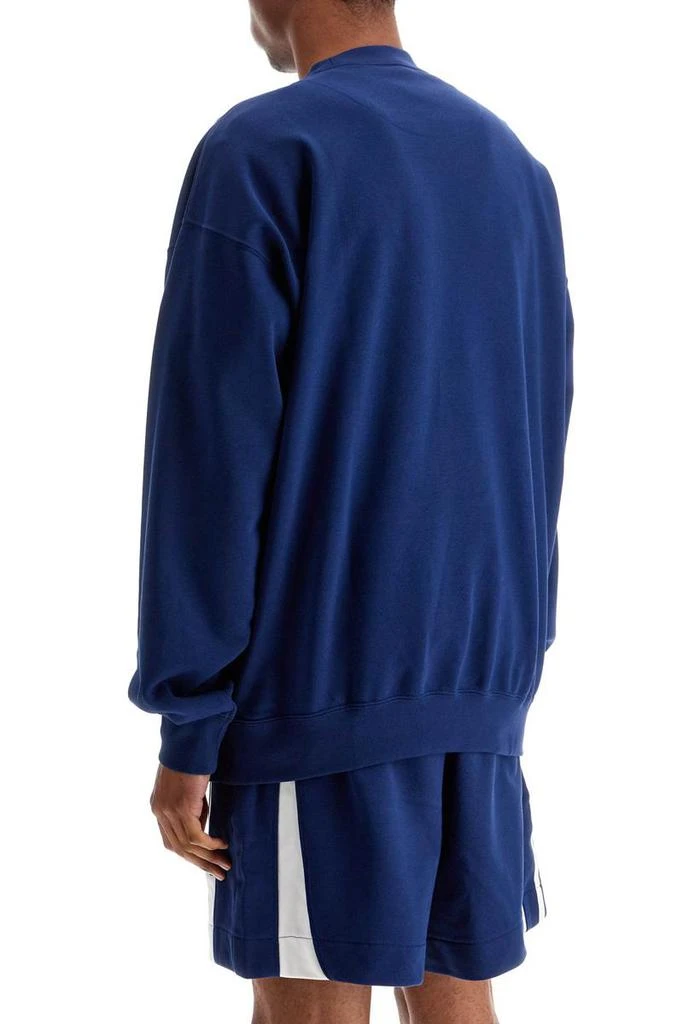 Y-3 blue cotton crewneck sweatshirt for men 3