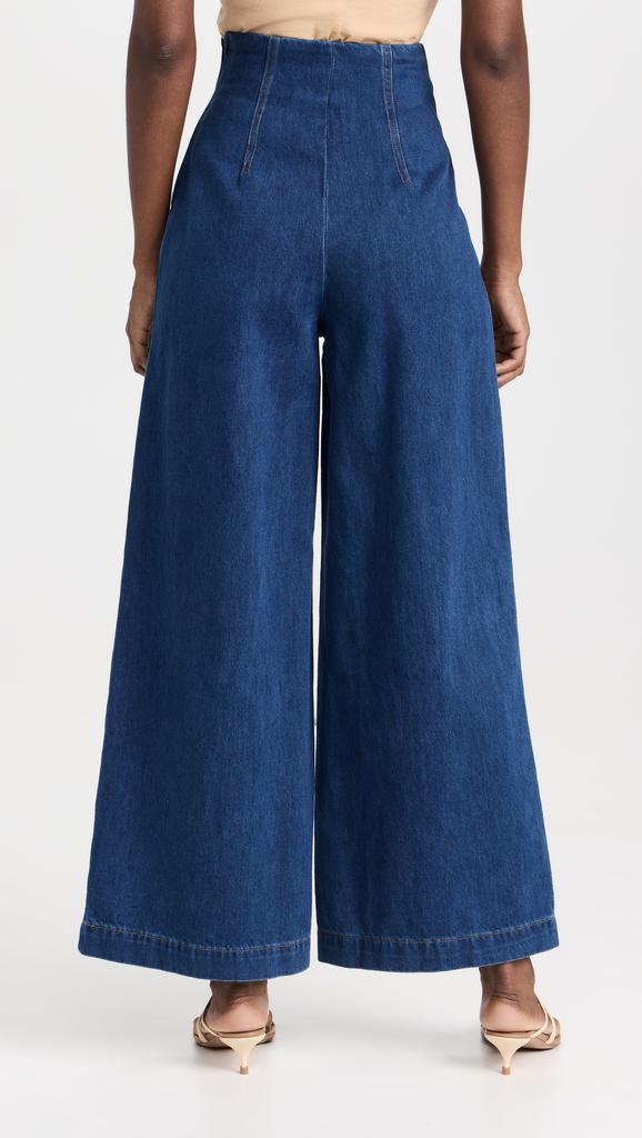 ROSETTA GETTY High Rise Wide Leg Jeans