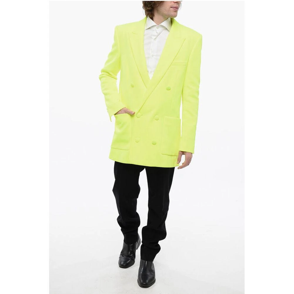 Balmain Double-breasted NEON Blazer with Patch Men's Pockets 4