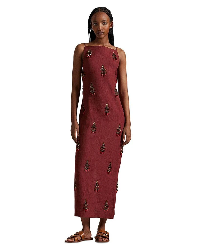 Ralph Lauren Beaded Linen Dress