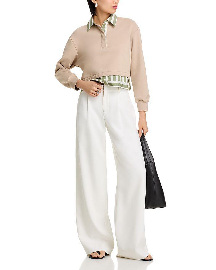 3.1 Phillip Lim Cropped Layered Look Sweatshirt