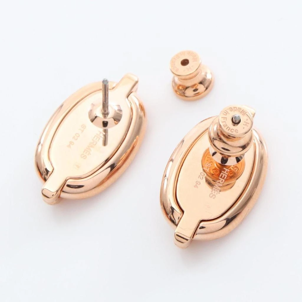 Hermes gold pink gold Plating Stud Earrings (Pre-Owned) 2