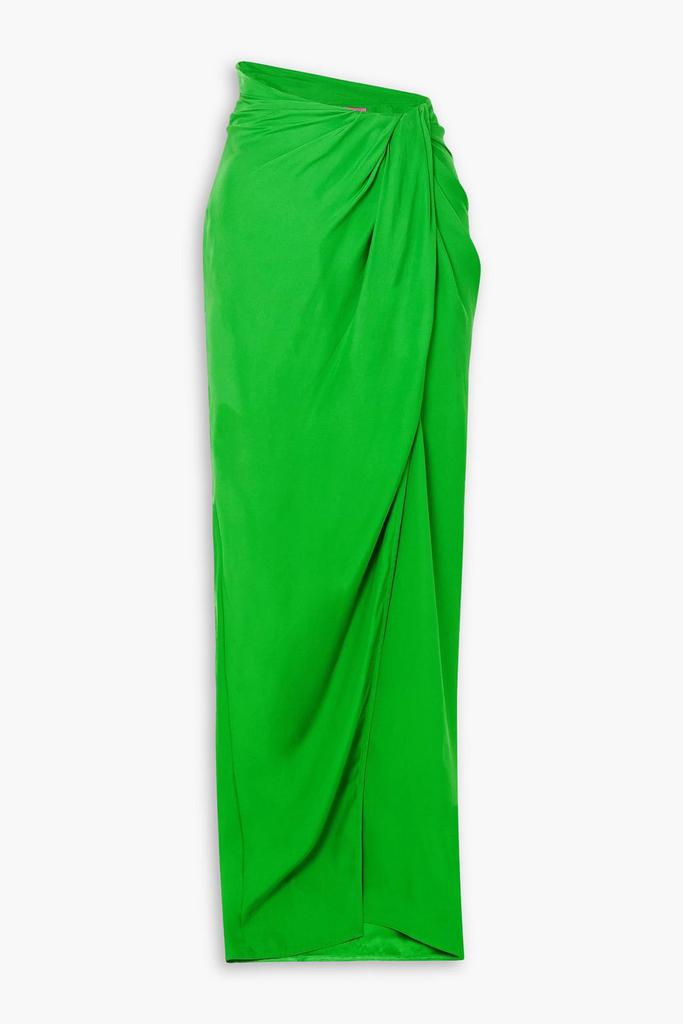 GAUGE81 Paita wrap-effect gathered silk maxi skirt