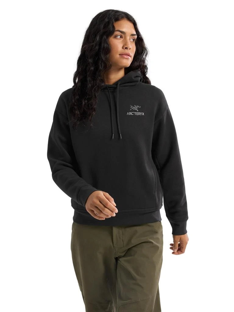 Arc'teryx Arc'teryx Emblem Fleece Hoody Women's - Comfortable Hoody In An Organic Cotton Blend - Black, Small