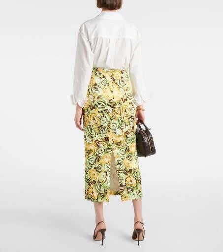 Emilia Wickstead Lorelei floral twill pencil skirt 3