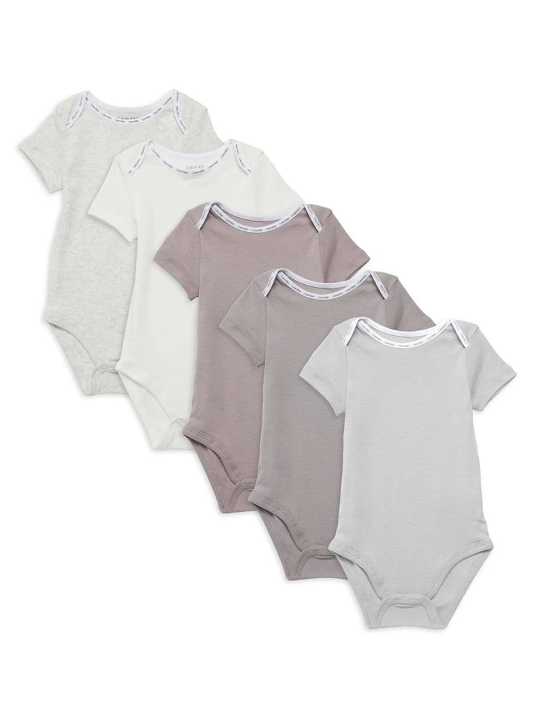 Calvin Klein Baby Girl
s 5-Pack Cotton Logo Bodysuits