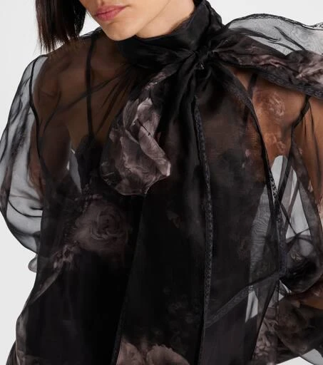 Zimmermann Hypnotic floral silk organza blouse 4