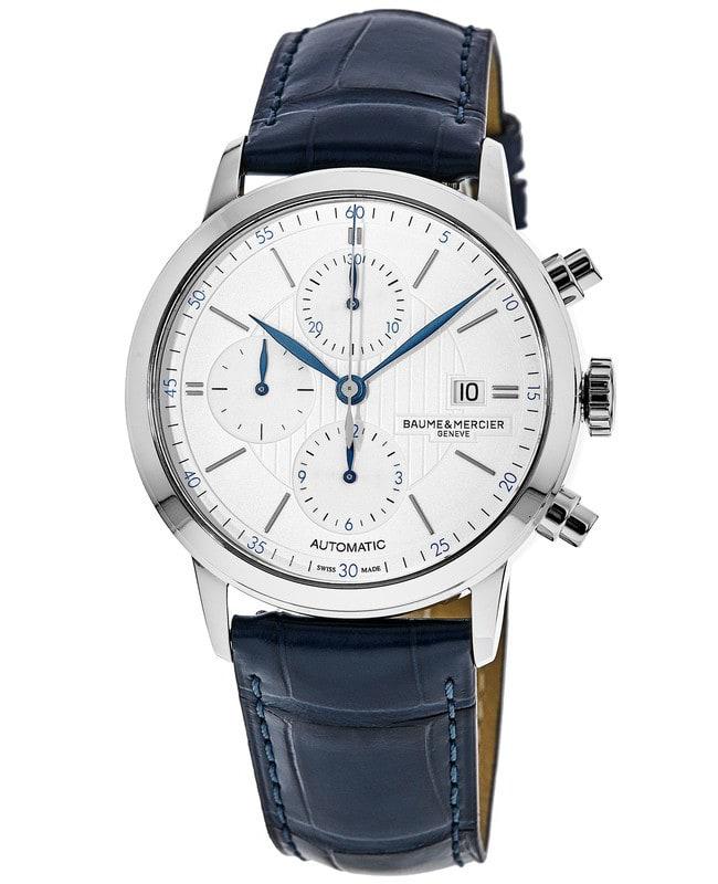 Baume 
Mercier Baume 
Mercier Classima Automatic Silver Chronograph Dial Leather Strap Men
s Watch 10330