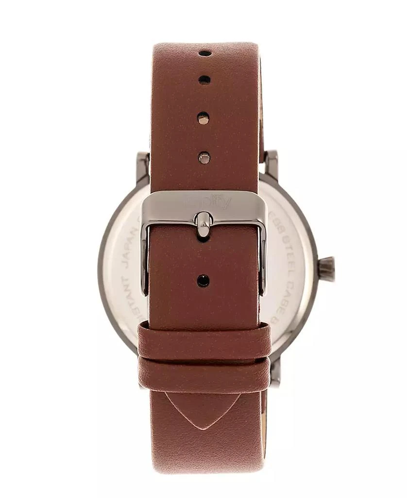 Simplify Quartz The 6200 Grey Case, Genuine Brown Leather Watch 39mm 2