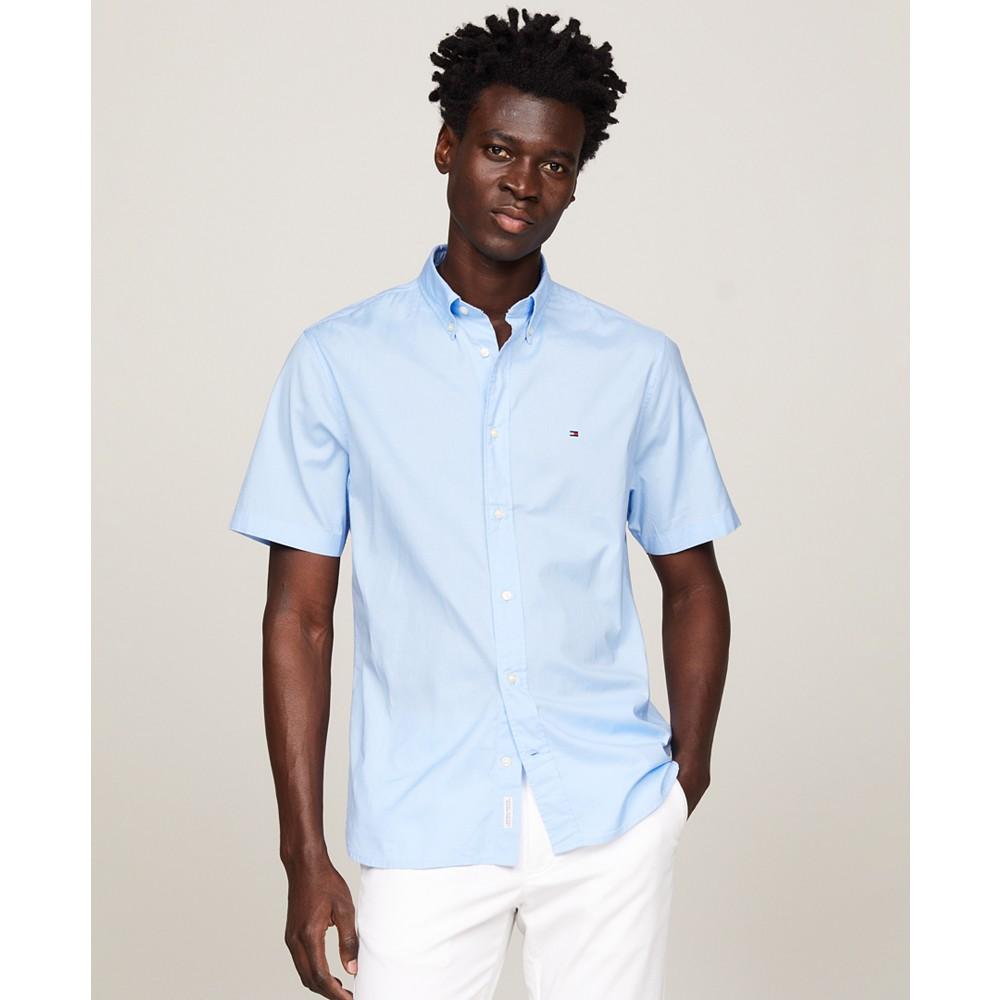 Tommy Hilfiger Men's Short Sleeve Flex Poplin Button-Down Shirt