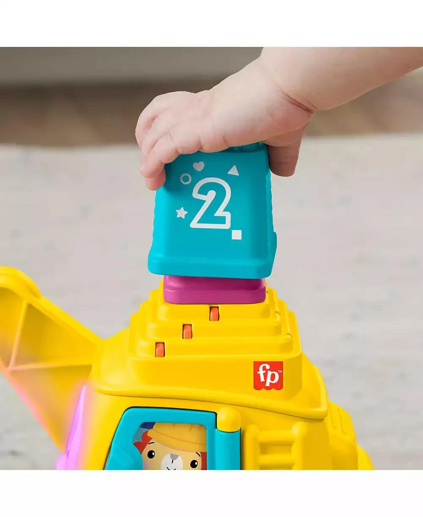 Fisher Price Count and Stack Crane Baby and Toddler Learning Toy with Blocks, Lights and Sounds 5