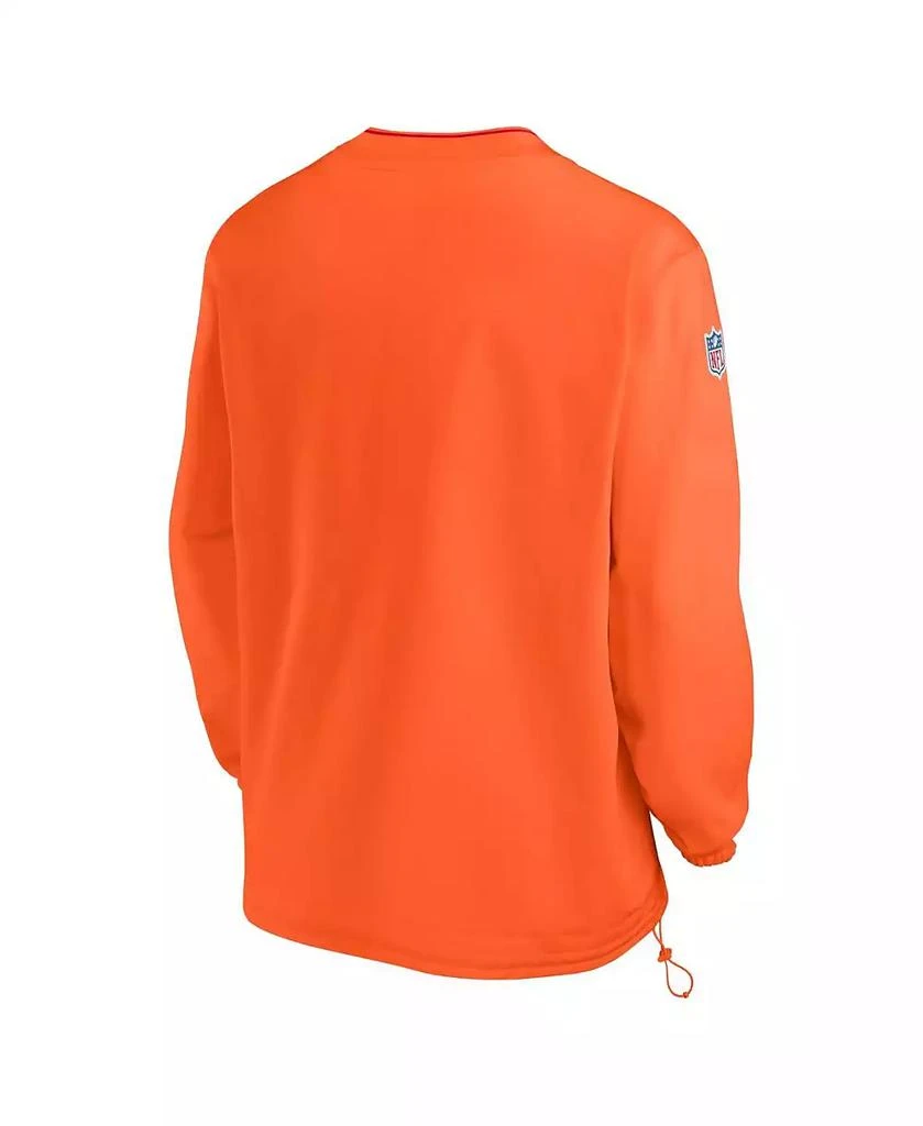 NIKE Men's Orange Denver Broncos Throwback Logo Long-Sleeve V-Neck Windshirt 3