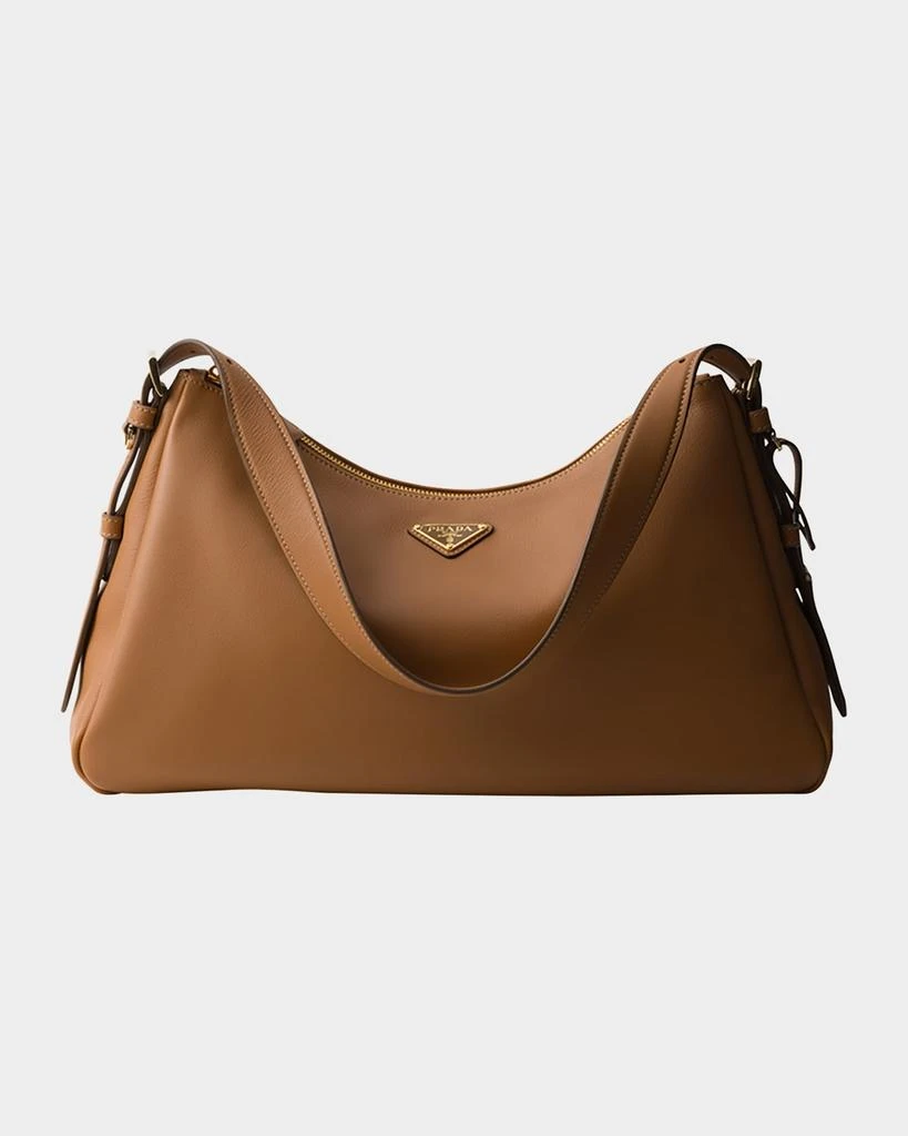 Prada Aimee Large Calfskin Leather Shoulder Bag 1