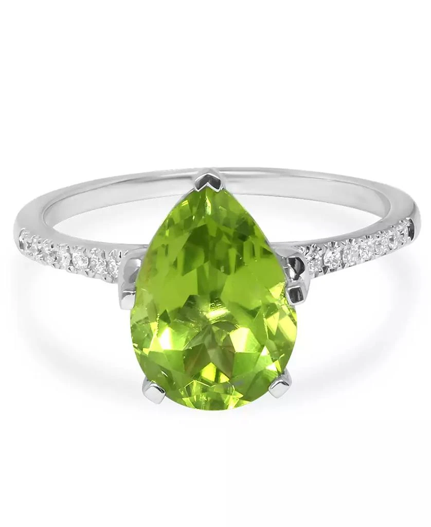 Macy
s Peridot (1-3/4 ct. t.w.)
Diamond (1/10 ct. t.w.) Pear Ring in 14k White Gold 2